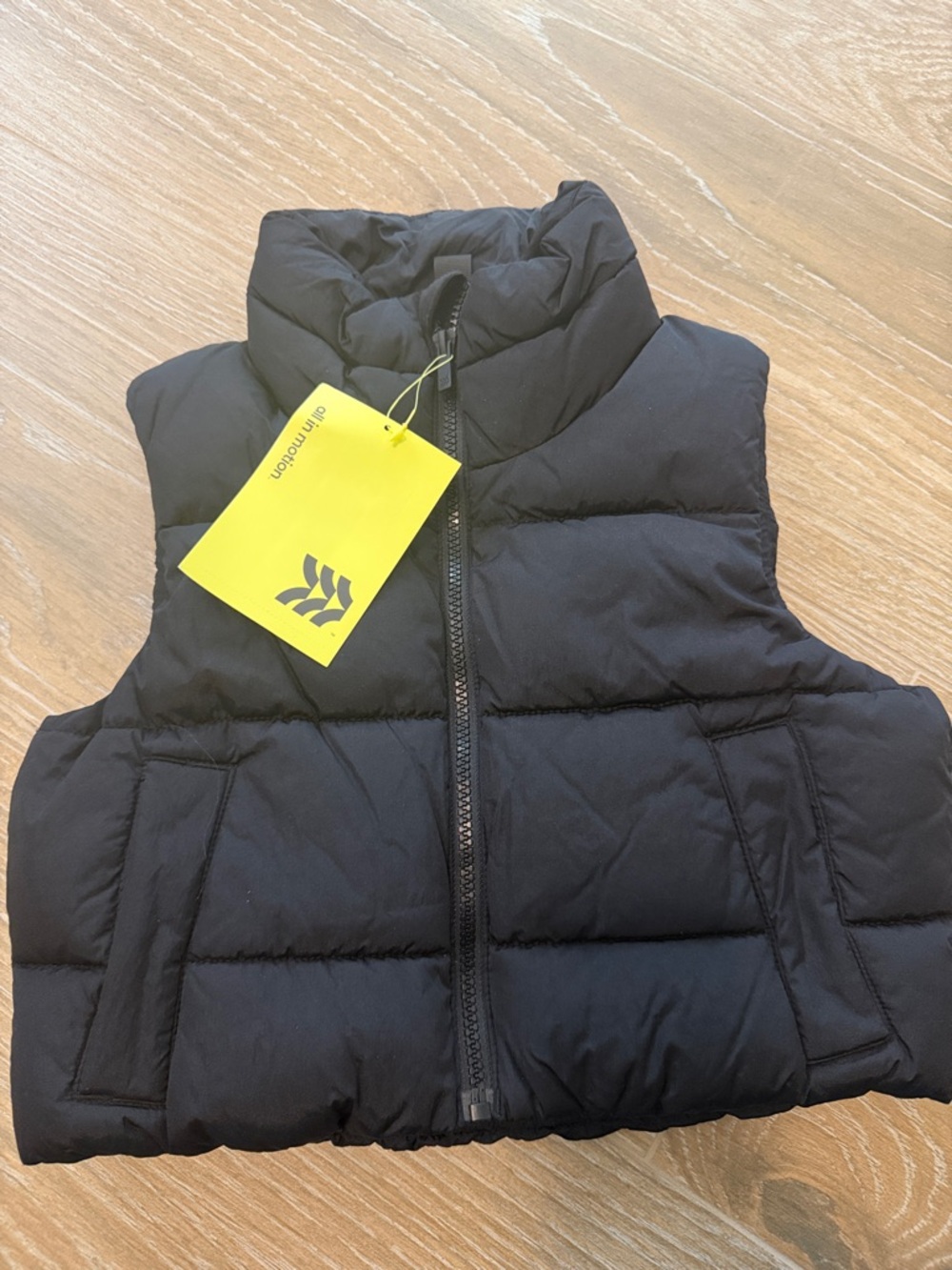 all in motion Black Quilted Puffer Vest for Kids Size XS (4/5) NWT